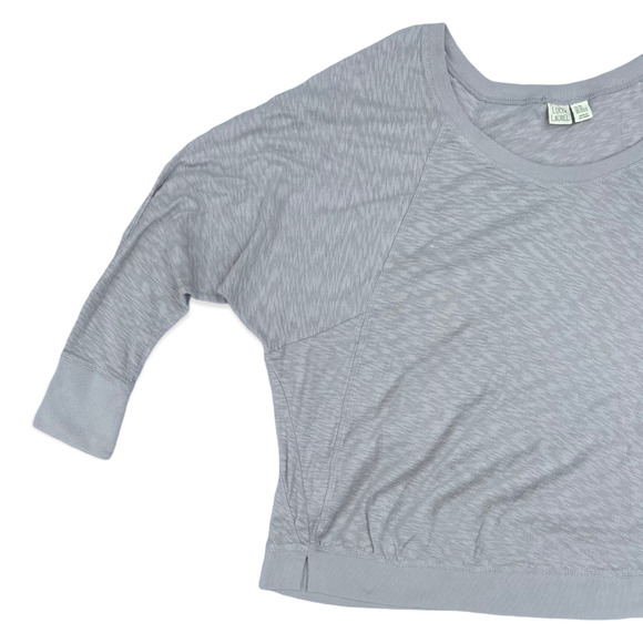 Lucy & Laurel Women's Pale Gray Slubknit Dolman 3/4 Sleeve Slouch top Size 3X - Picture 3 of 10